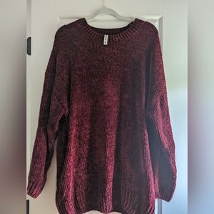 Zenana Plus Size Chenille Knit Sweater